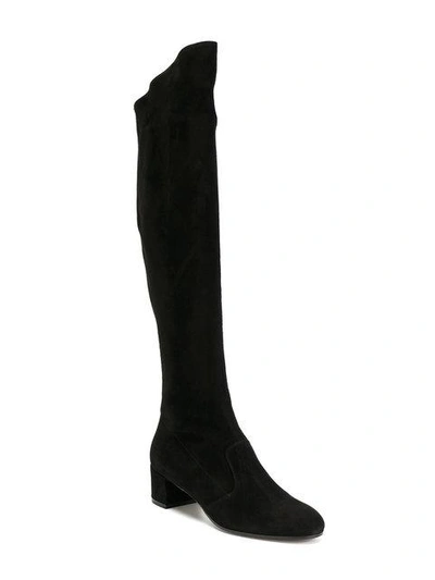 Shop L'autre Chose Zipped Knee Length Boots In Black