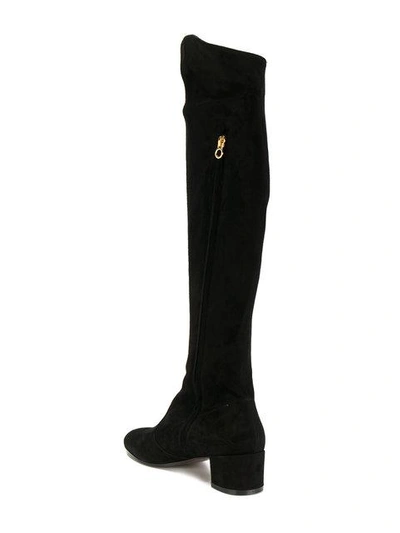 Shop L'autre Chose Zipped Knee Length Boots In Black