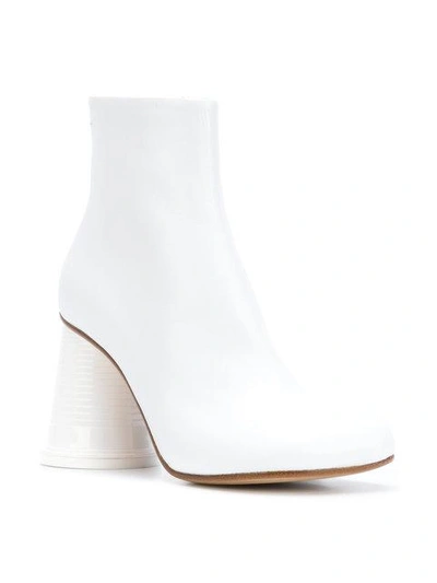 Shop Mm6 Maison Margiela Cup Heel Boots - White