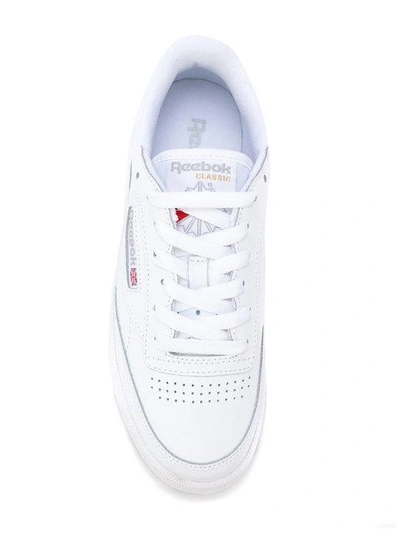 Reebok Classic Club C 85 Trainers In White Leather With Gum Sole In White