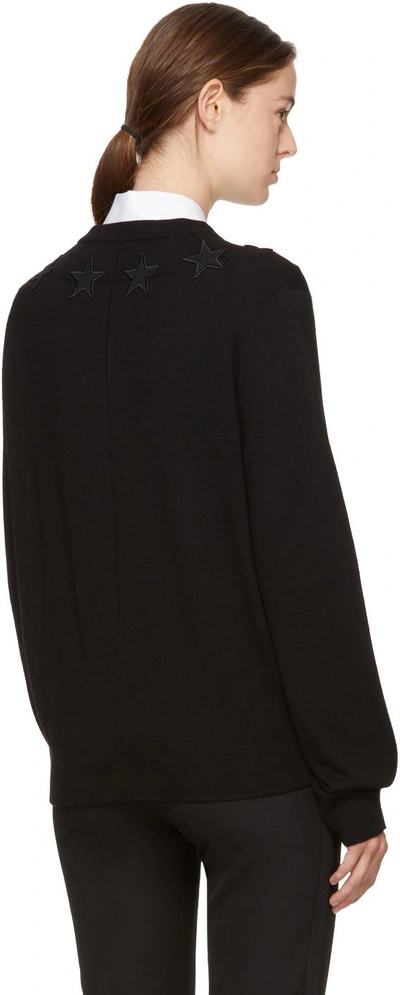 Shop Givenchy Black Stars Crewneck Jumper