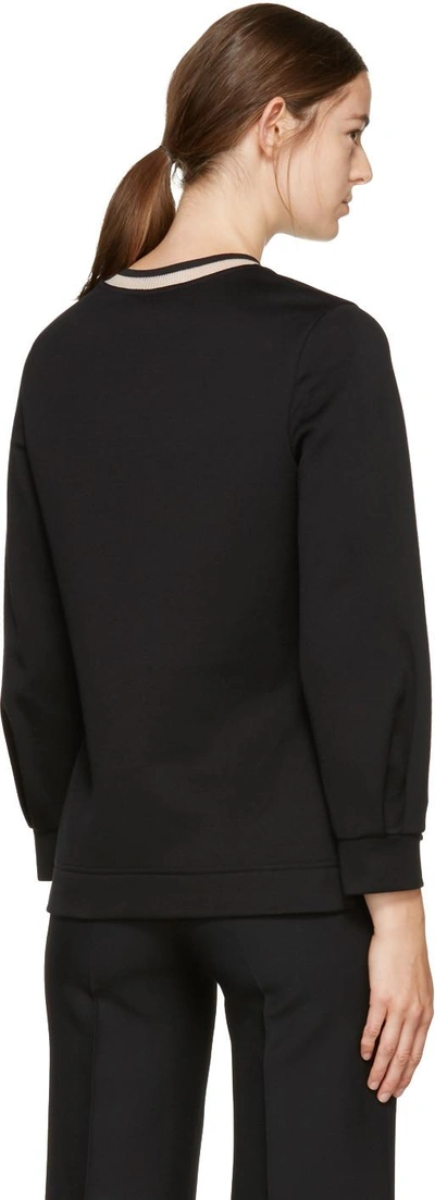 Shop Fendi Black  Letters Pompom Sweatshirt In Gme Black