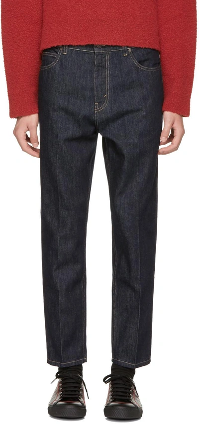 Shop Stella Mccartney Navy Denzel Carrot Jeans In 4003 Dark Navy