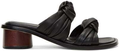 Shop Helmut Lang Black Knot Heeled Sandals In 001 Black