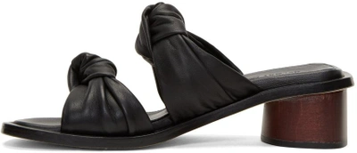 Shop Helmut Lang Black Knot Heeled Sandals In 001 Black