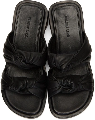 Shop Helmut Lang Black Knot Heeled Sandals In 001 Black