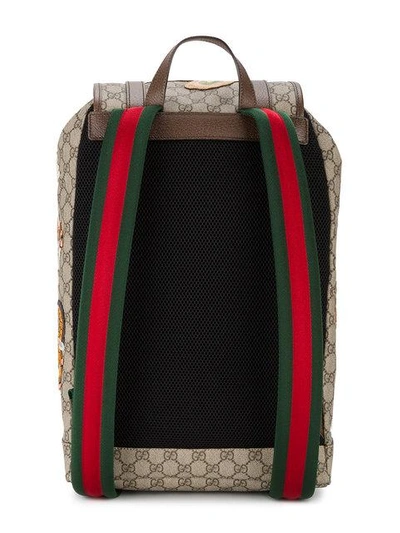 Shop Gucci Gg Supreme Applique Backpack