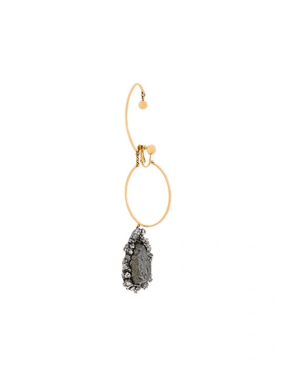 Shop Alexander Mcqueen Jewelled Hoop Earring