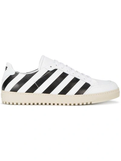 Shop Off-white Diagonal Stripe Print Sneakers  In White