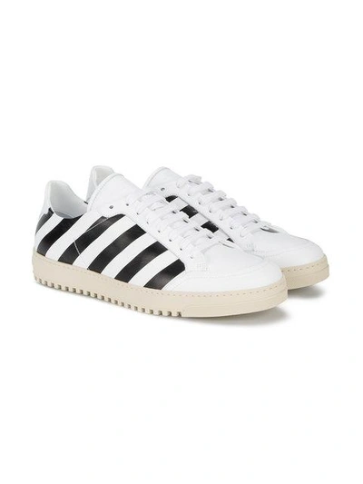 Shop Off-white Diagonal Stripe Print Sneakers  In White