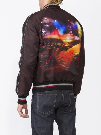 Shop Lanvin Dune Print Bomber Jacket