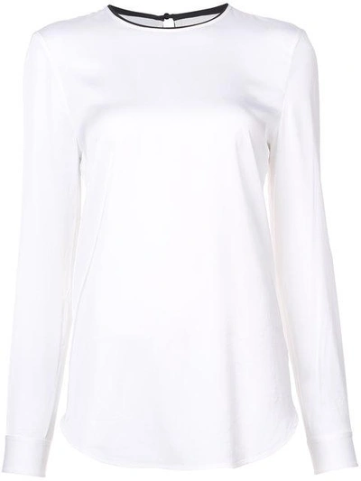 Shop Victoria Victoria Beckham Bicolour Detail Blouse - White