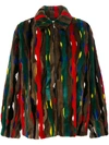 MARNI STRIPE PATCH FUR BOMBER JACKET,JKMNZ27NU0P058712205155