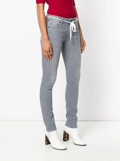 Shop Off-white Skinny Jeans - Blue