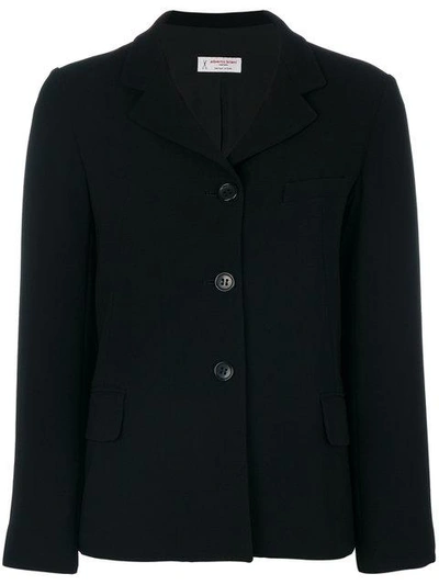 Shop Alberto Biani Tailored Straight Blazer In Black