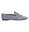 ROGER VIVIER Flower Strauss Embroidery suede loafers