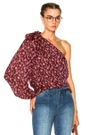 ULLA JOHNSON ULLA JOHNSON ENID BLOUSE IN FLORAL, PINK, RED. ,PF170216