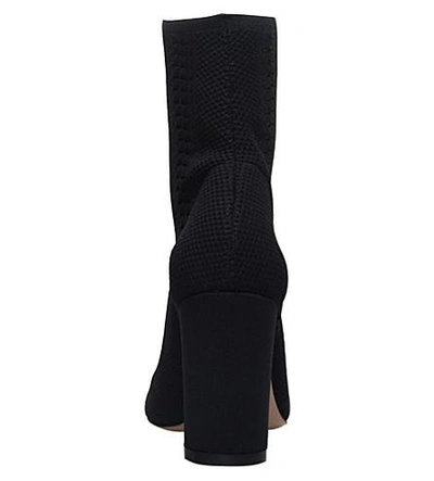 Shop Gianvito Rossi Thurlow Open-knit Sock Boots In Black