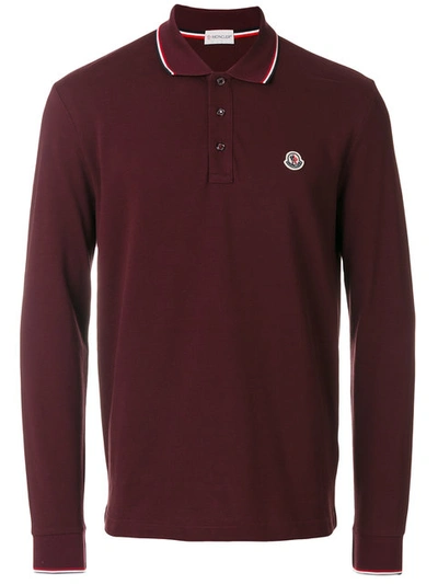 Moncler Classic Polo Top - Red