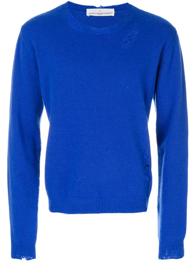 Golden Goose Roberto Sweater In Blue Cotton