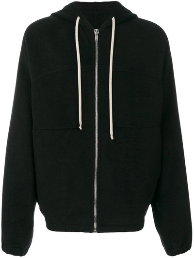 Rick Owens Panelled Hoodie - Black