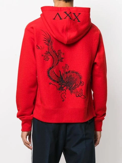 Shop Gucci Embroidered Dragon Hoodie