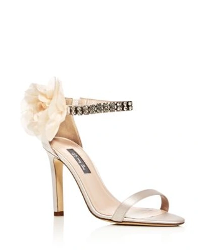 Sjp By Sarah Jessica Parker Leila Embellished Satin High-heel Sandals - 100% Exclusive In Moonstone Pink