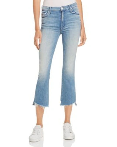 Shop Mother Insider Fray Hem Crop Jeans In When Sparks Fly
