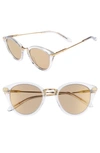 Sonix Quinn 48mm Cat Eye Sunglasses - Clear/ Amber Mirror