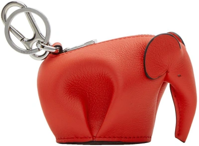 Shop Loewe Red Elephant Charm Keychain