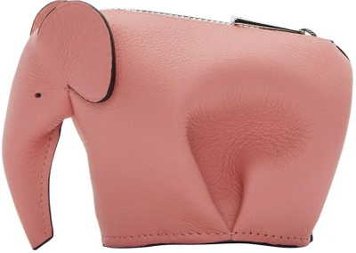 Shop Loewe Pink Small Elephant Coin Pouch