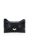 JIMMY CHOO Isabella Ruffled Leather Flap Clutch