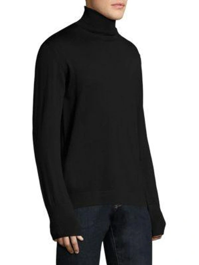 Shop Officine Generale Nina Turtleneck Wool Sweater In Black
