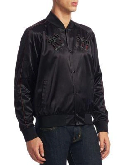 Shop Valentino Velvet-trim Souvenir Jacket In Black