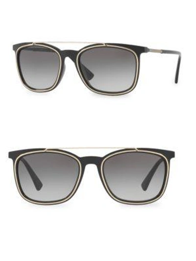 Versace Wayfarer Gradient Sunglasses In Black