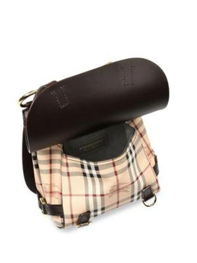 Shop Burberry Bridle Leather Shoulder Bag In Dark Clove
