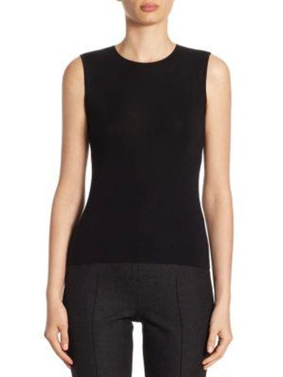 Shop Akris Cashmere & Silk Tank In Black