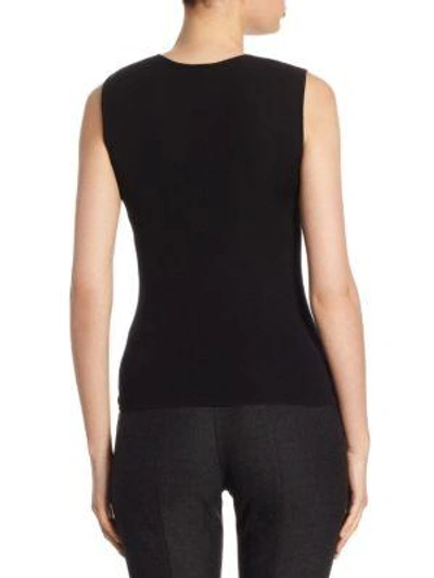 Shop Akris Cashmere & Silk Tank In Black