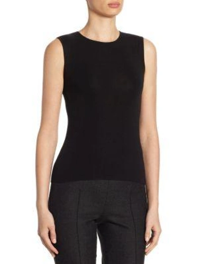 Shop Akris Cashmere & Silk Tank In Black