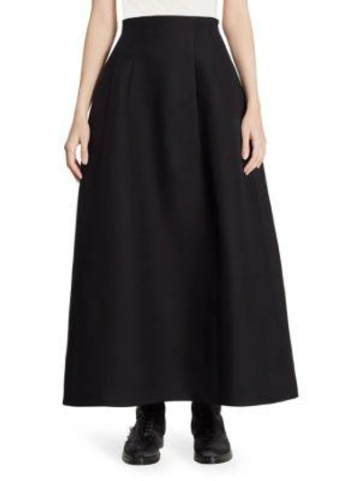 Shop The Row Batley Wool & Silk Skirt In Black