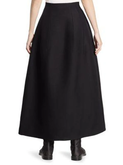 Shop The Row Batley Wool & Silk Skirt In Black