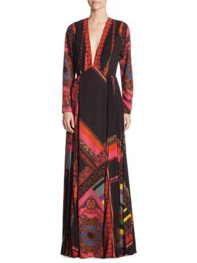 Shop Etro Reversible Maxi Dress In Black