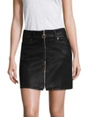 7 FOR ALL MANKIND Bodycon Coated Mini Skirt