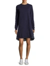 CLU Ruffled Sweatshirt Cotton Dress