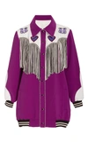 ANNA SUI Colorblock Knit Cowboy Jacket