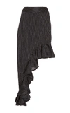 BEAUFILLE Ara Asymmetric Pinstripe Skirt