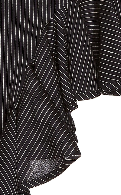 Shop Beaufille Ara Asymmetric Pinstripe Skirt