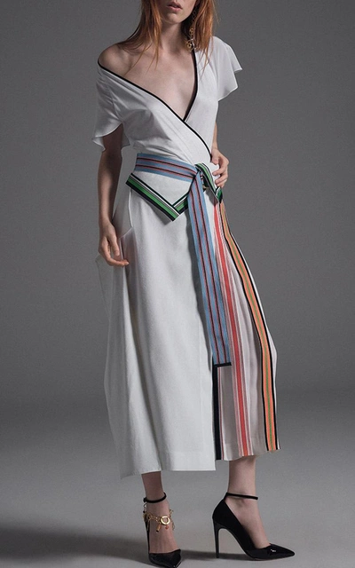 Shop Diane Von Furstenberg Side Pleat Ribbon Skirt