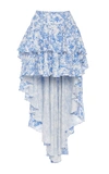 CAROLINE CONSTAS Giulia Asymmetric Ruffled Skirt