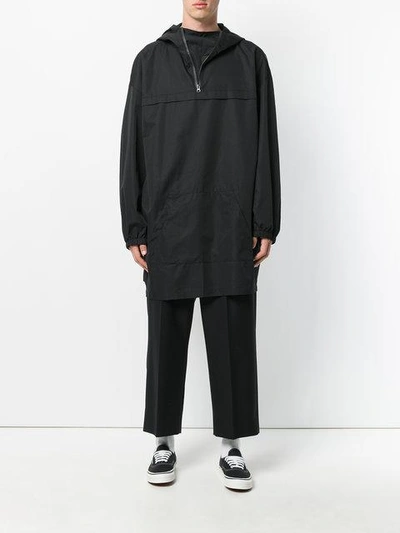 Shop Yuiki Shimoji Oversized Parka - Black